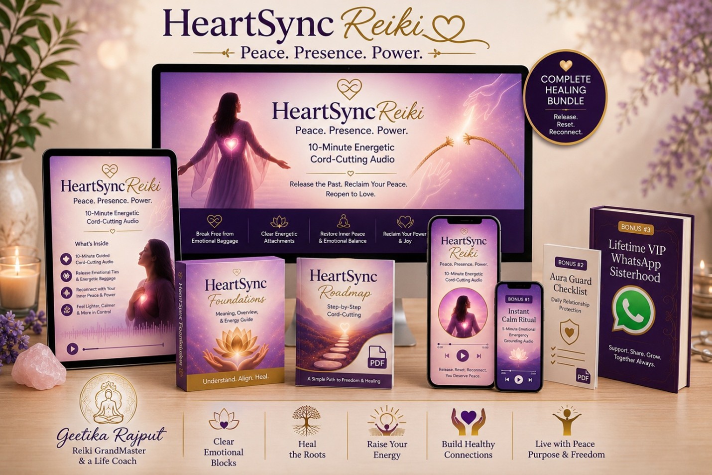 HeartSync Reiki Complete Healing Bundle — audio, guides and bonuses